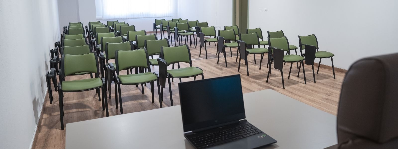 Aula di formazione SicurEva a Sestu, vista dalla cattedra